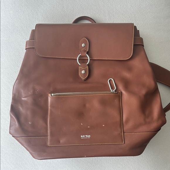 Jeff Wan Brown Structured Leather Backpack